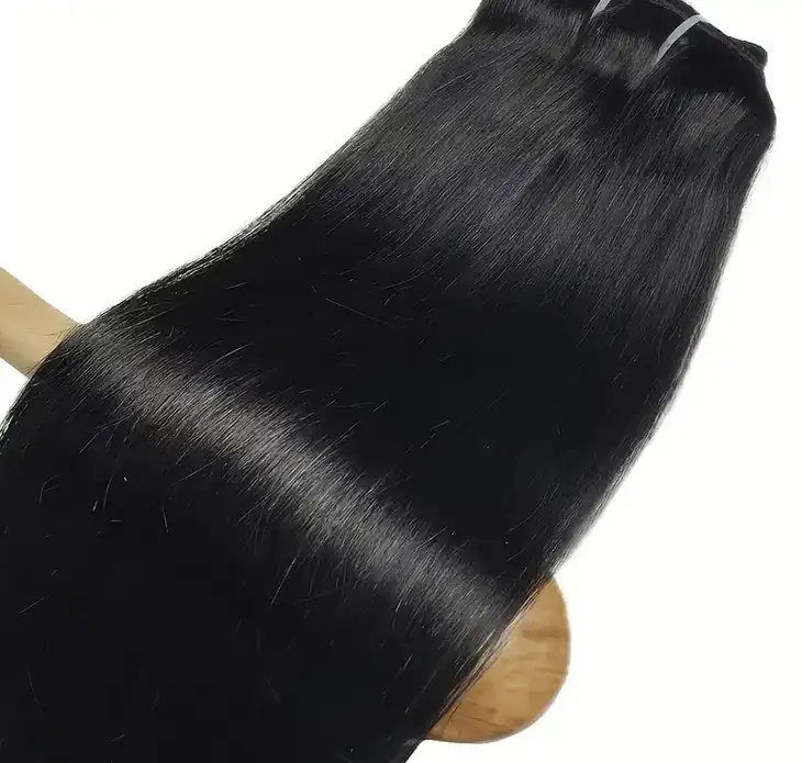 Full Head of Natural-Looking Brazilian Clip-In Hair Extensions - Perfect for Women