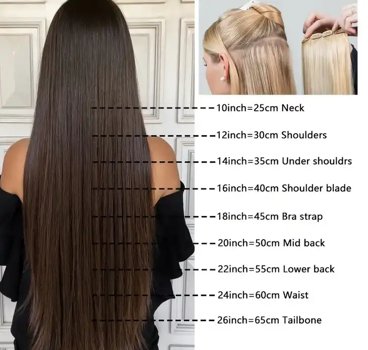 Full Head of Natural-Looking Brazilian Clip-In Hair Extensions - Perfect for Women