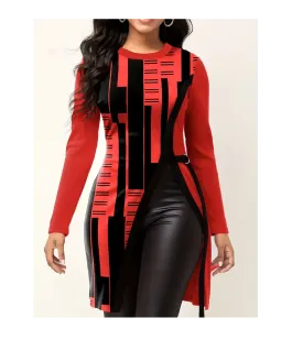 Geo Print Split Tunics
