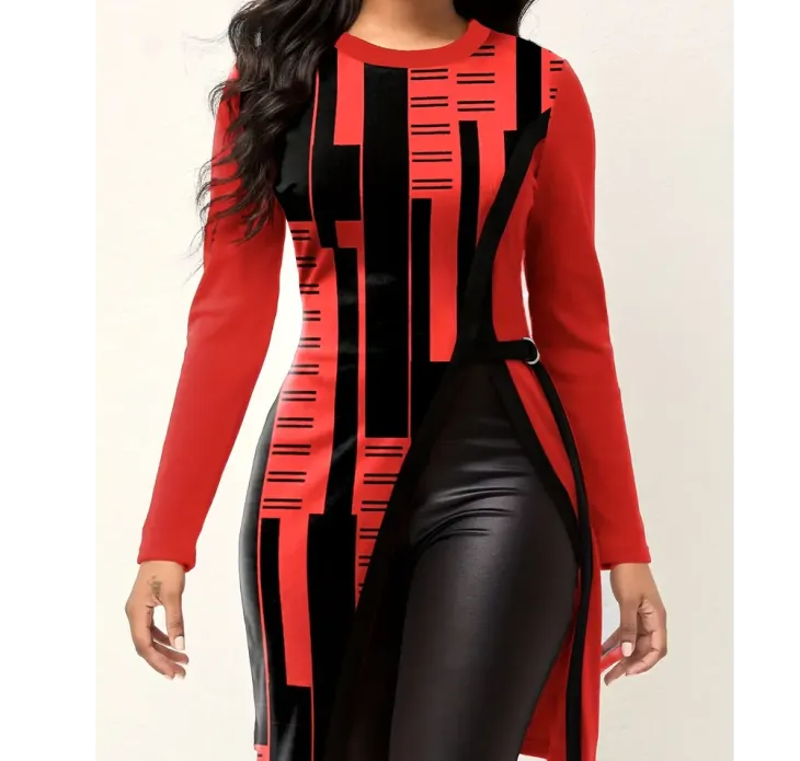 Geo Print Split Tunics