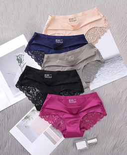 5pcs Contrast Lace Briefs