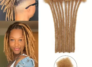 Two Tone Dreadlock Human Hair Crochet Hair Extensions Diameter 0.6cm/0.24inch (10 Strands/pack)